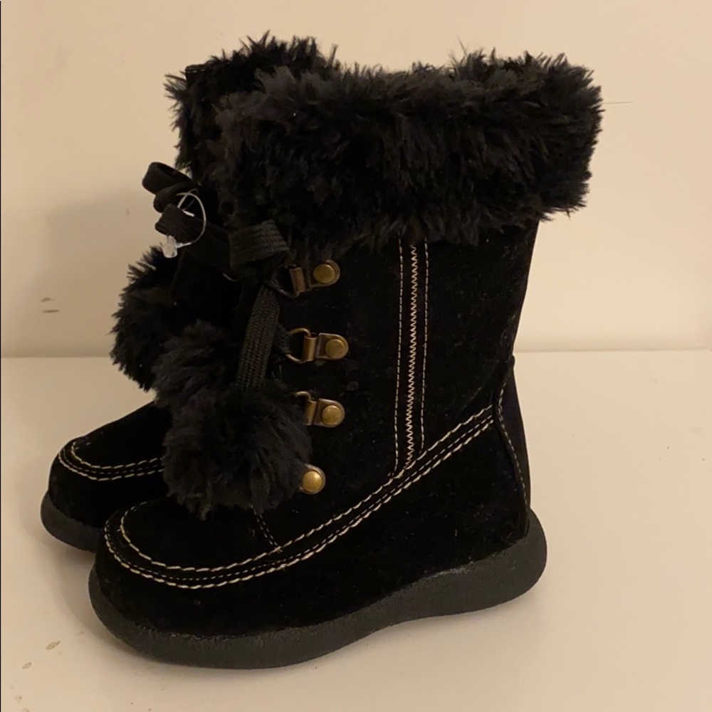 EUC Suede boots toddler Sz 7 - Picture 2 of 5